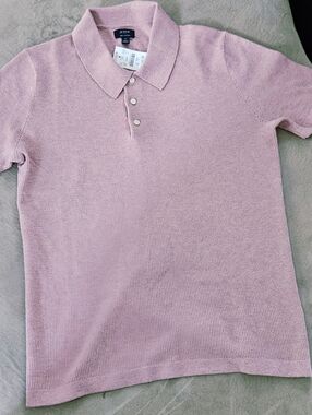 J. Crew Pink Knit Polo Shirt